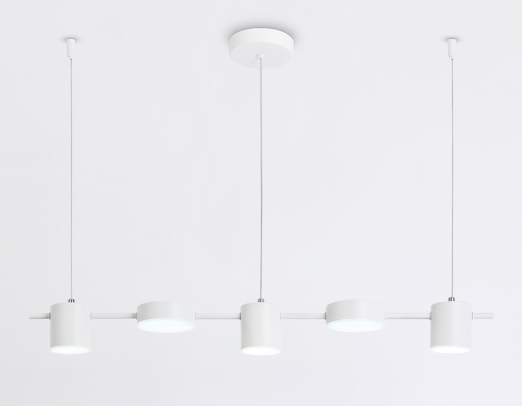 Подвесной светодиодный светильник FL51678/5 WH белый 3000K/4200K/6400K 25W 790*100*1000 (Без ПДУ)