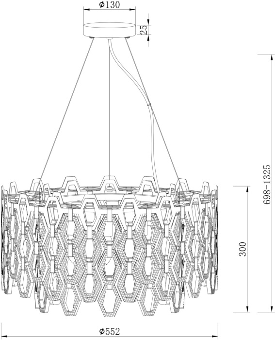 Подвесная люстра Tissage MOD490PL-09G (mod490pl-09g)