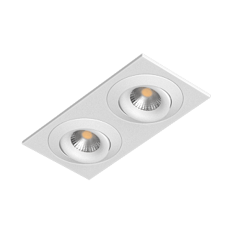 Встраиваемый поворотный светильник под сменную лампу Ledron AO1501005 SQ2 White (2393)