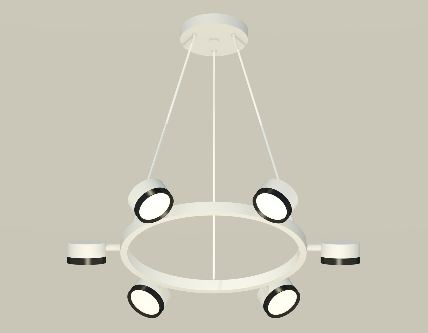 Комплект подвесного поворотного светильника XB9191151/6 SWH/PBK белый песок/черный полированный GX53 (C9191, N8113)