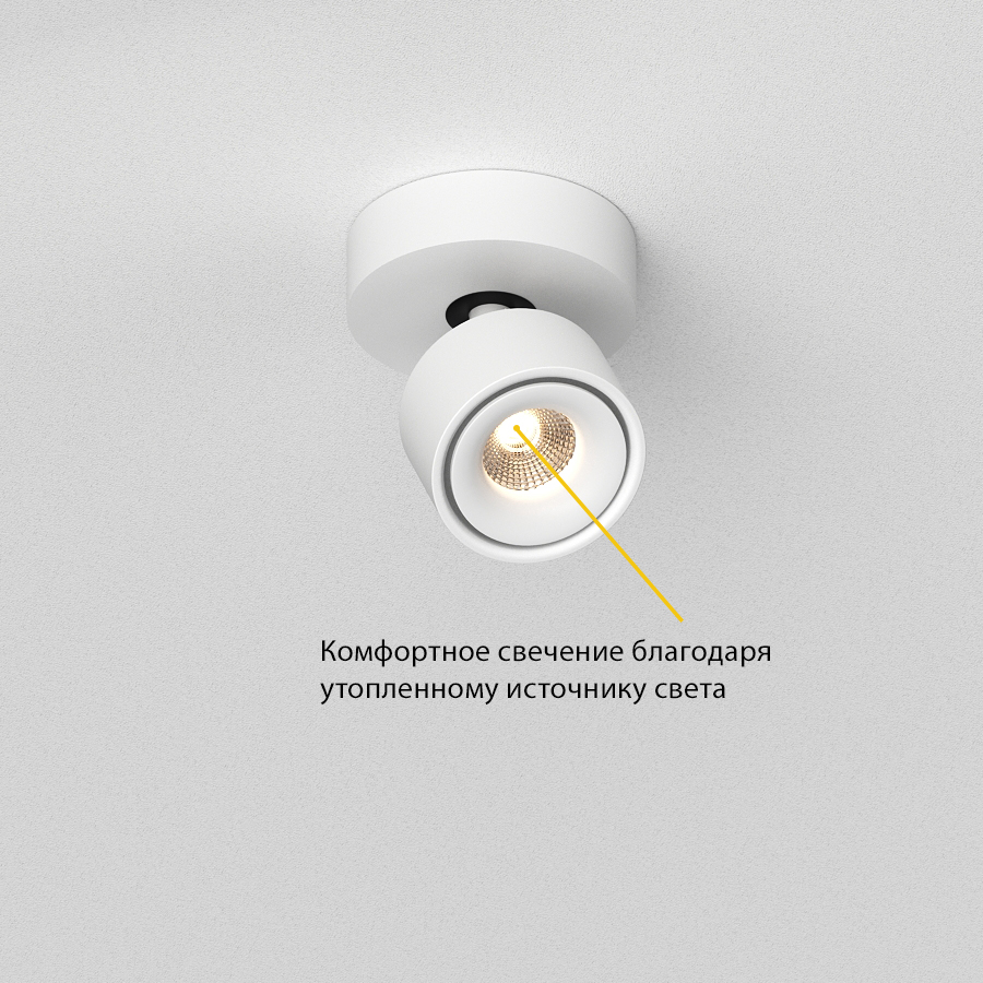 Накладной поворотный светодиодный светильник Ledron SAGITONY R1 S75 White Dim 4000K (11162)