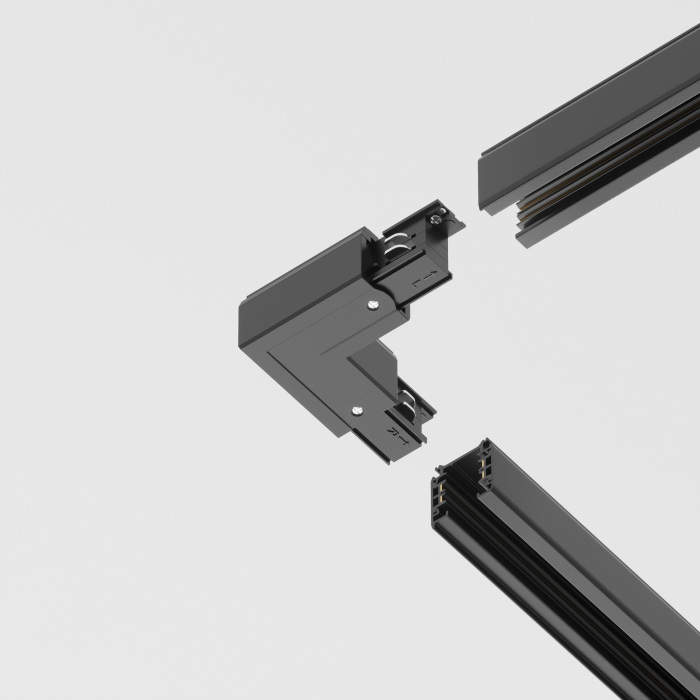 Коннектор угловой внешний Trinity черный трехфазный Maytoni Technical TRA005CL-31B-L (tra005cl_31b_l)