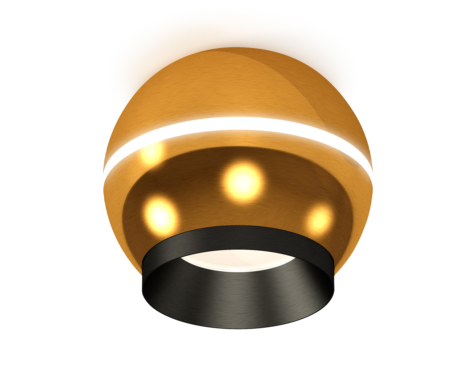 Комплект накладного светильника с дополнительной подсветкой XS1105001 PYG/PBK золото желтое полированное/черный полированный MR16 GU5.3 LED3W 4200K(C1105,N7031)