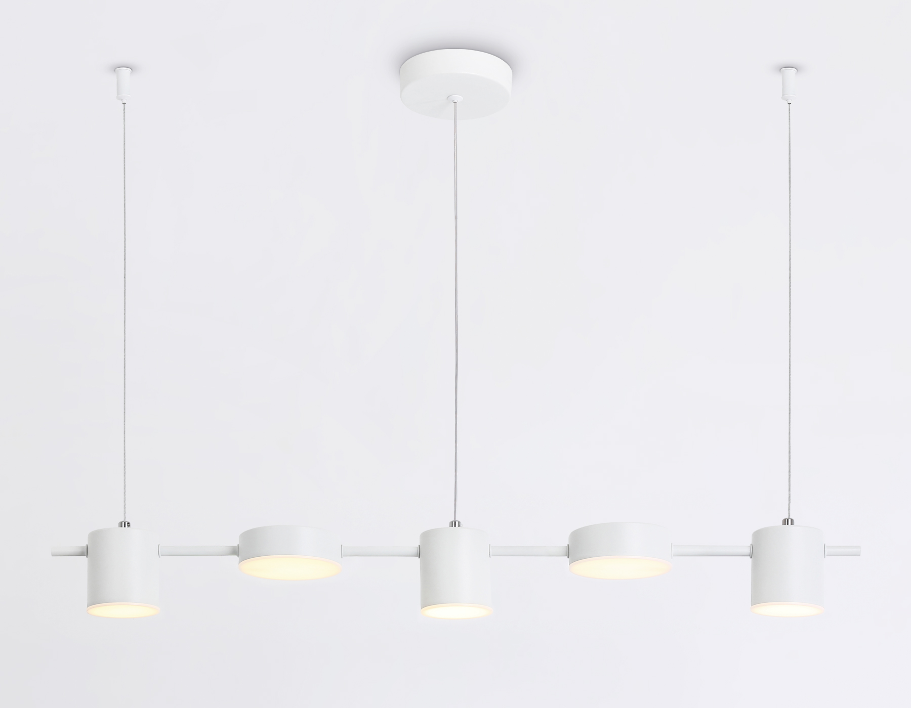 Подвесной светодиодный светильник FL51678/5 WH белый 3000K/4200K/6400K 25W 790*100*1000 (Без ПДУ)