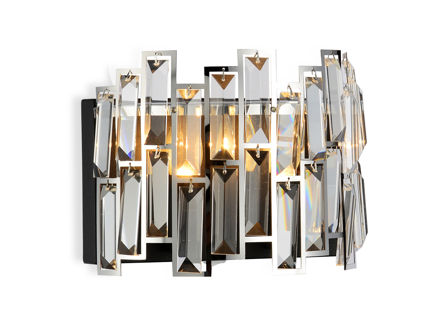 Настенный светильник с выключателем TR5056 CH/BK хром/черный E14/2 max 40W 250*200*140