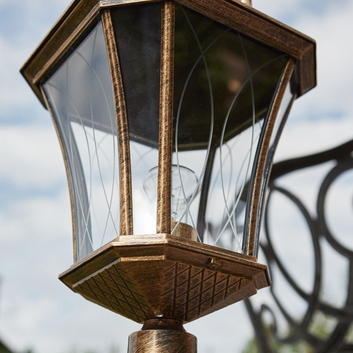 Наземный фонарь уличный черное золото арт GLXT-1450F Elektrostandard Virgo GLXT-1450F (electrostandart_a031929)
