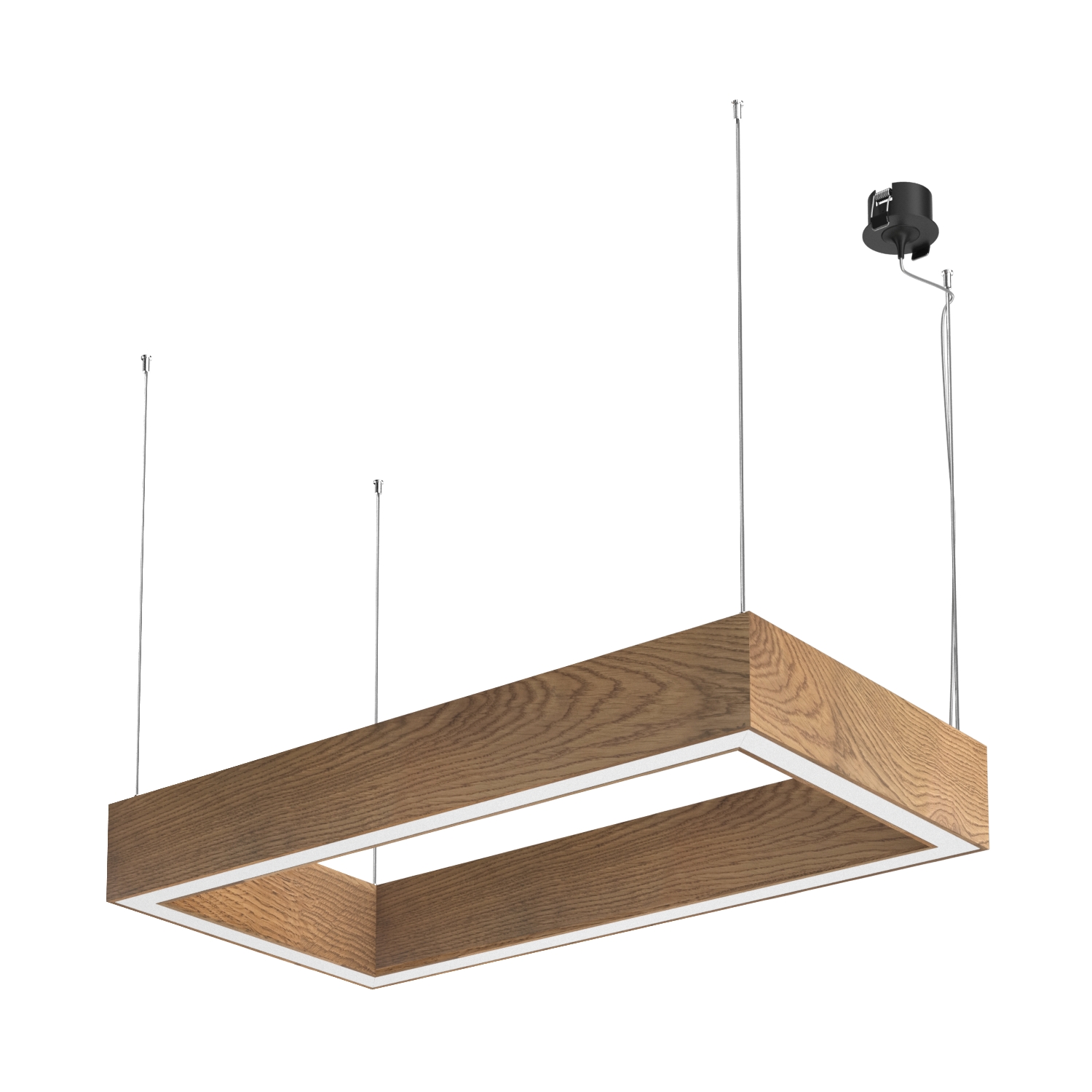 Подвесной светодиодный светильник Ledron KVADRO Basic 340х700 Black 3000K (4791)