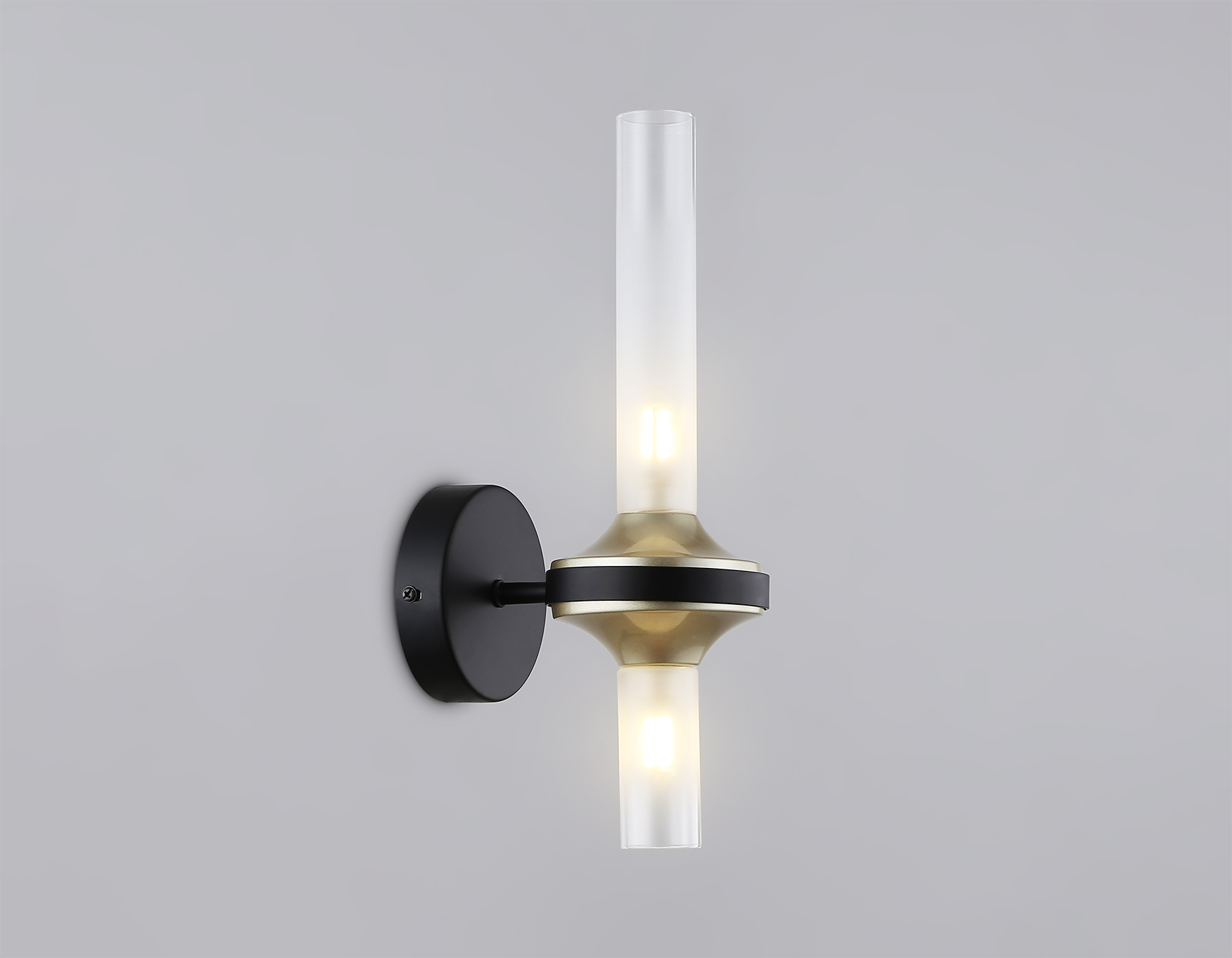 Настенный светильник LH55355/2 BK/CGD/CL черный/золото/прозрачный G9/2 max 30W 150*100*320