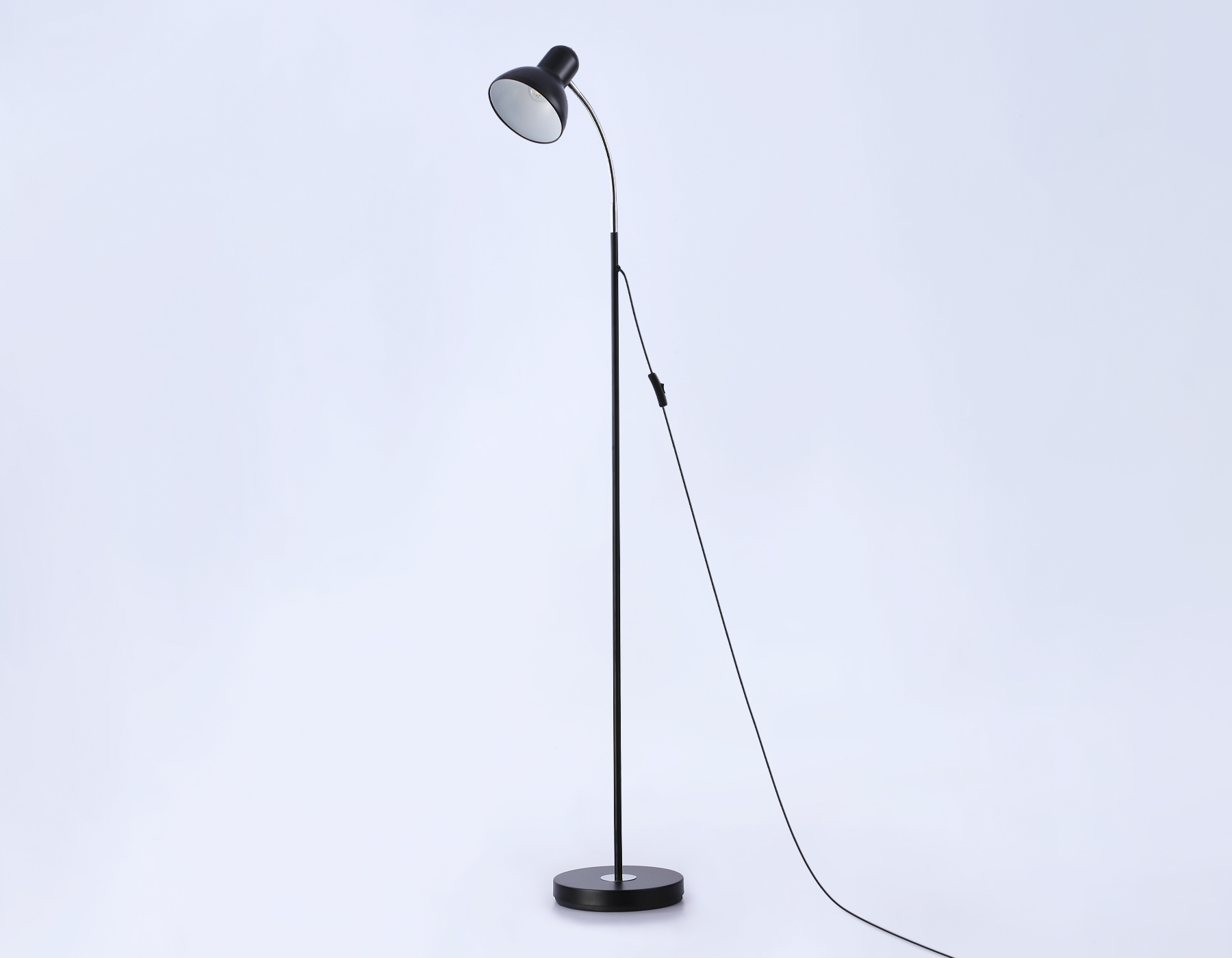 Светильник напольный с выключателем на проводе TR97656 BK черный E27 max 40W D140*1450