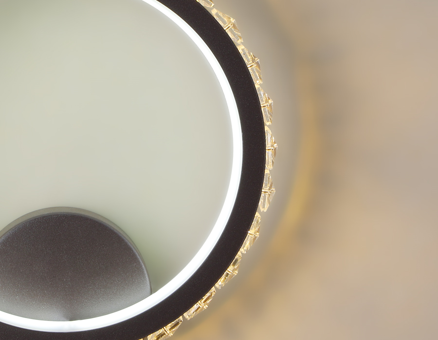 Настенный светодиодный светильник с выключателем FA212 CF кофе LED 3000K+6400K 15W 230*250*45