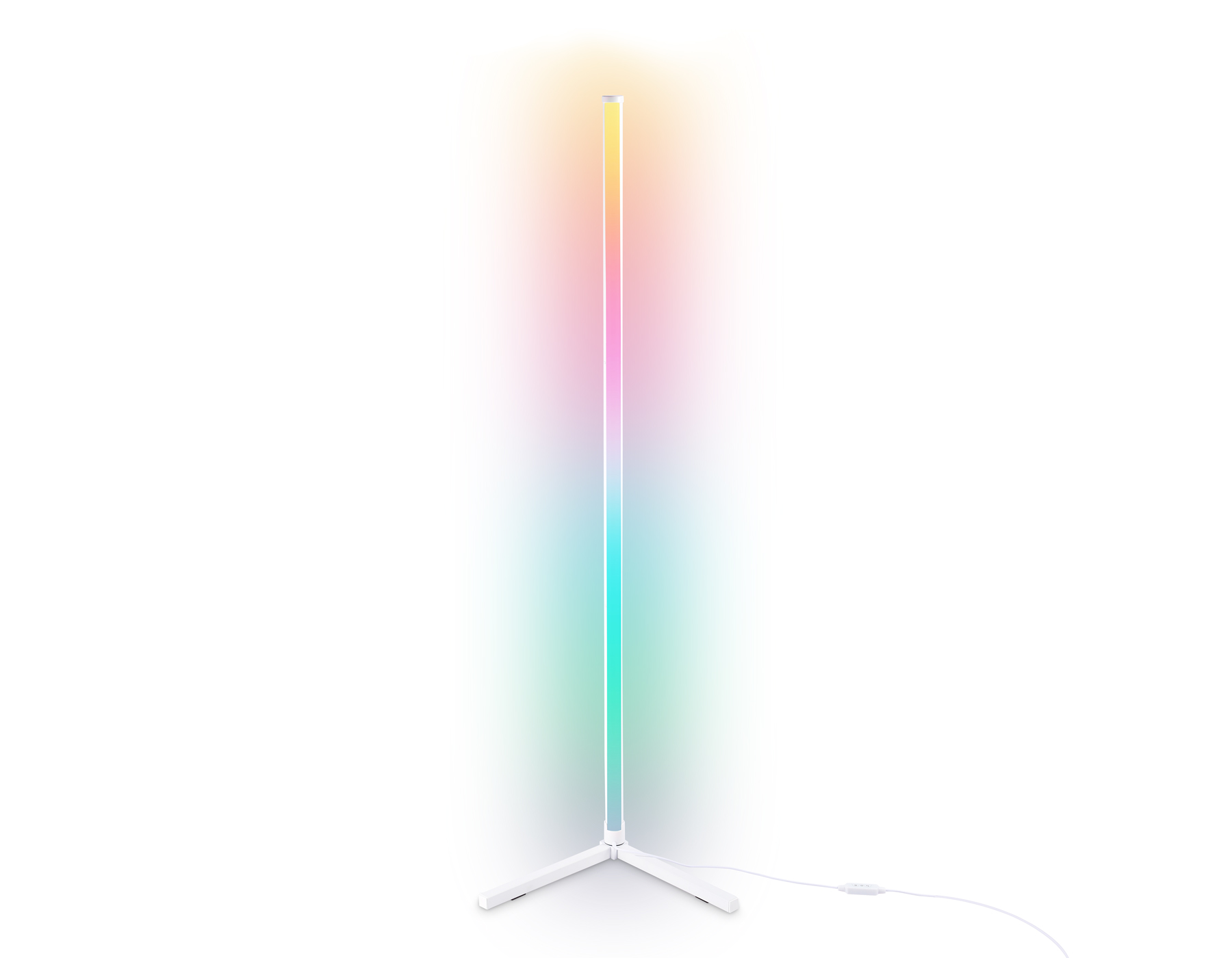 Светильник светодиодный напольный RGB с пультом FL8020 WH белый LED 15W RGB D32*1250 (ПДУ РАДИО 2.4G)