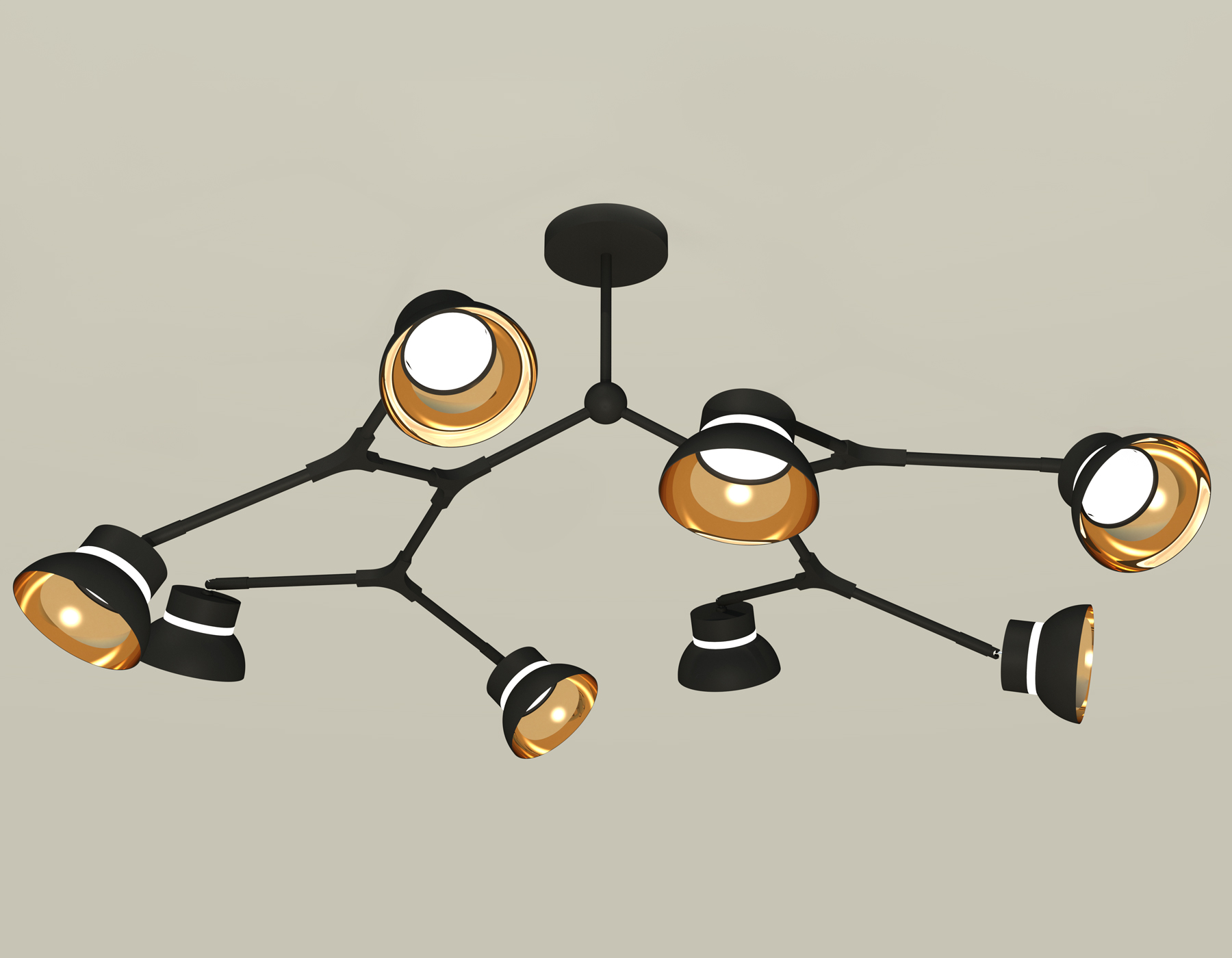 Комплект подвесного поворотного светильника XB9060101/8 SBK/PYG/CL черный песок/золото желтое полированное/прозрачный GX53 (C9060, N8145)