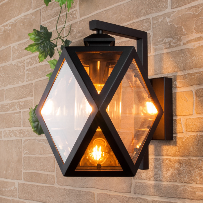 Настенный уличный фонарь 35133D Elektrostandard Ambra черный (a056232)