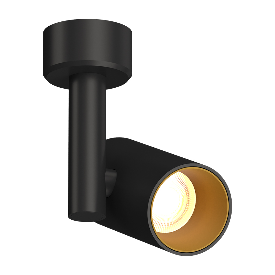 Накладной поворотный светодиодный светильник Ledron CSU0609 Black-Gold TRIAC (10137)