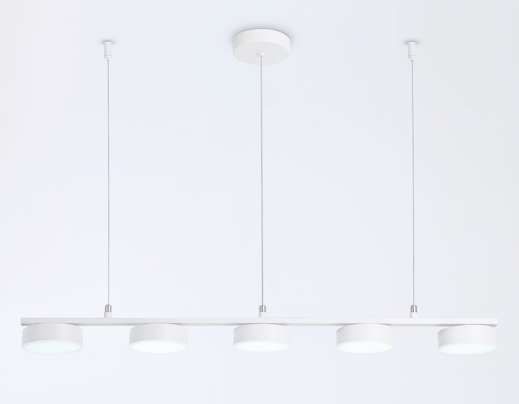 Подвесной светодиодный светильник FL51733/5 WH белый 3000K/4200K/6400K 25W 800*100*1000 (Без ПДУ)