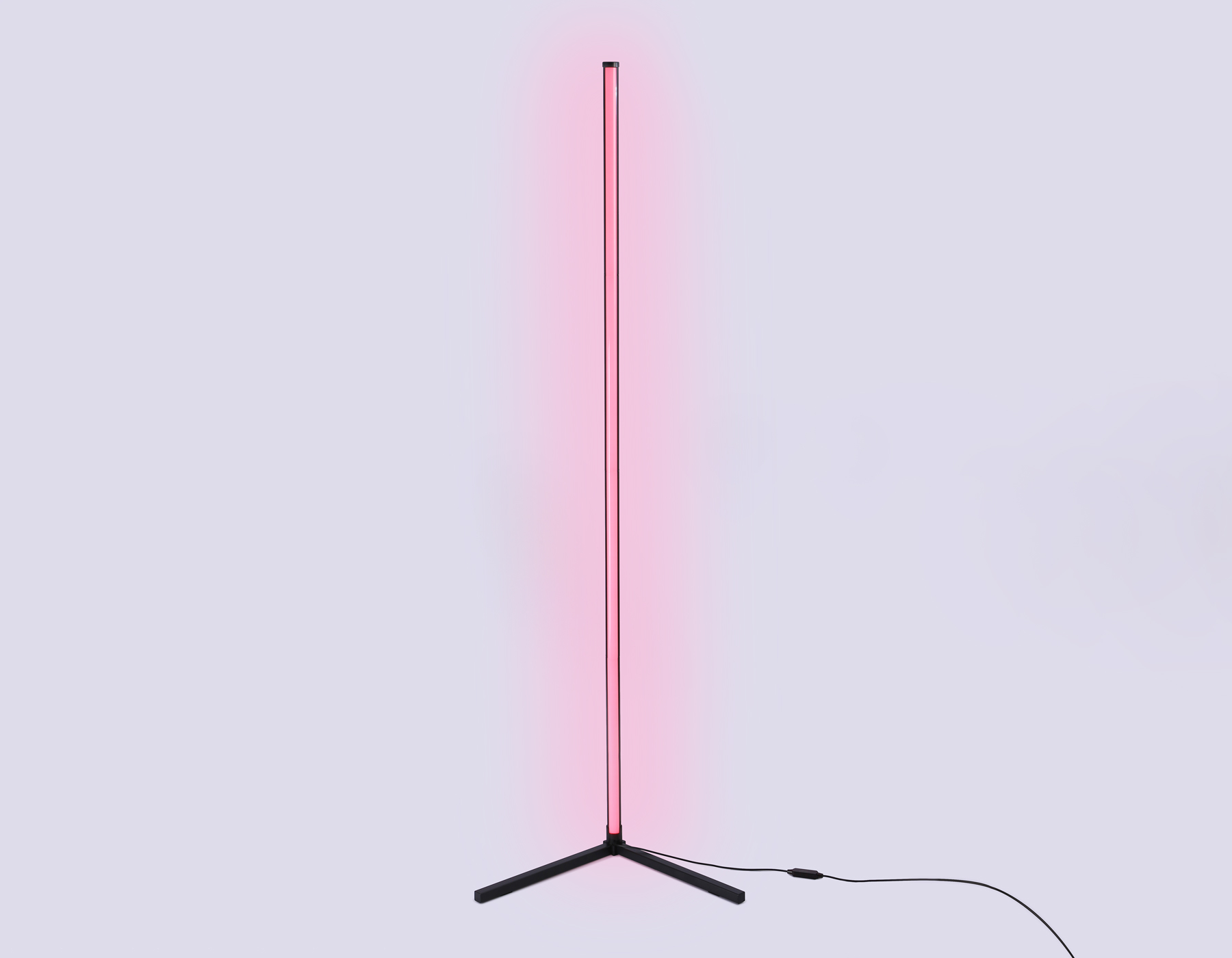 Светильник светодиодный напольный RGB с пультом FL8027 BK черный LED 20W RGB D32*1650 (ПДУ РАДИО 2.4G)