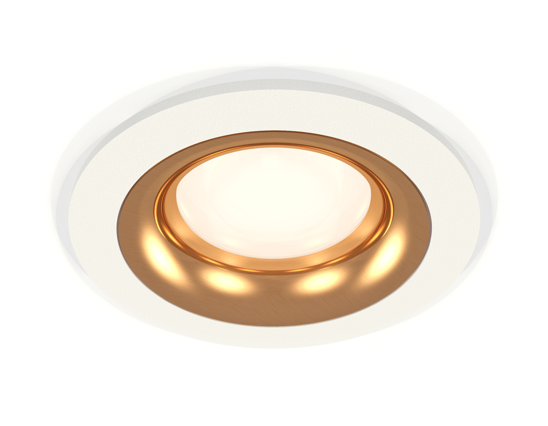 Комплект встраиваемого светильника XC7621005 SWH/PYG белый песок/золото желтое полированное MR16 GU5.3 (C7621, N7014)