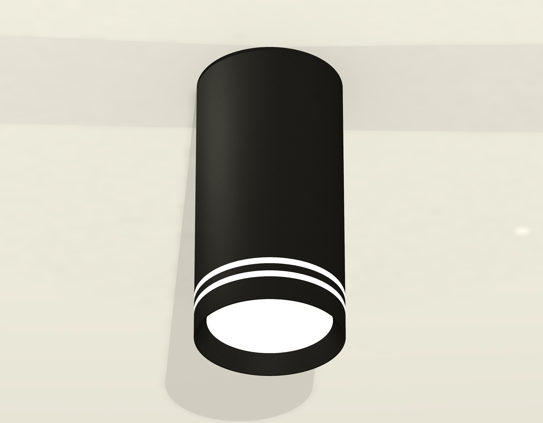 Комплект накладного светильника с акрилом XS8162007 SBK/FR черный песок/белый матовый GX53 (C8162, N8478)