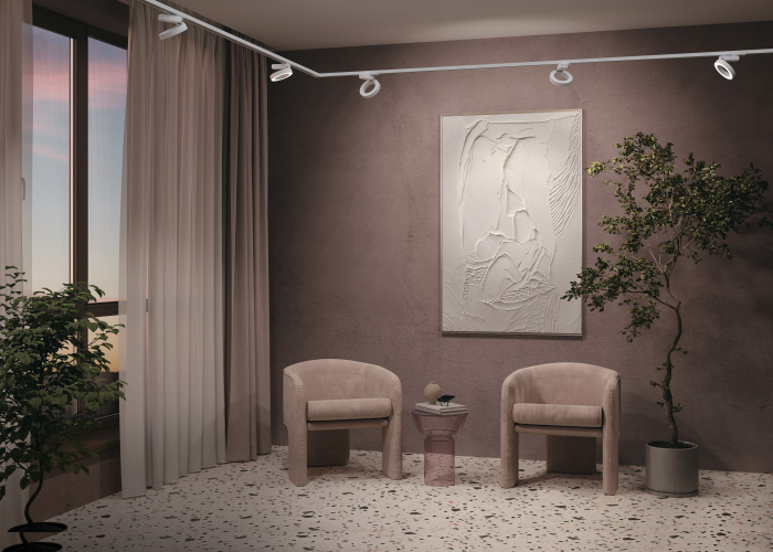 Трековый светильник Rim Unity 3000K 12Вт 110 LED однофазный Maytoni Technical TR044-1-12W3K-W (tr044-1-12w3k-w)