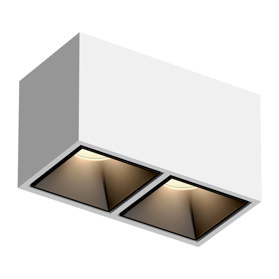 Накладной светодиодный светильник Ledron KUBING 2 White-Black (9884)