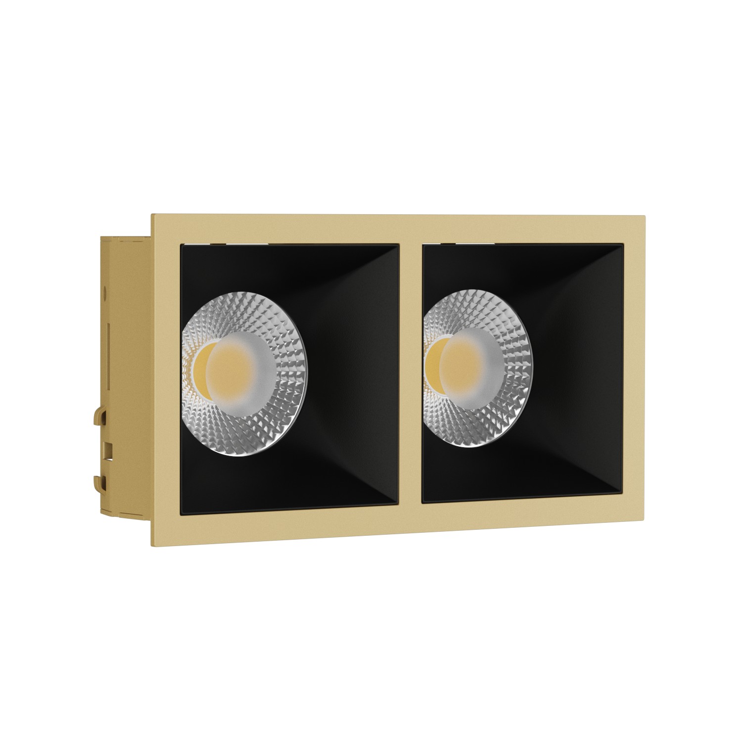 Встраиваемый светильник под сменную лампу Ledron RISE KIT2 Gold-Black (2462)
