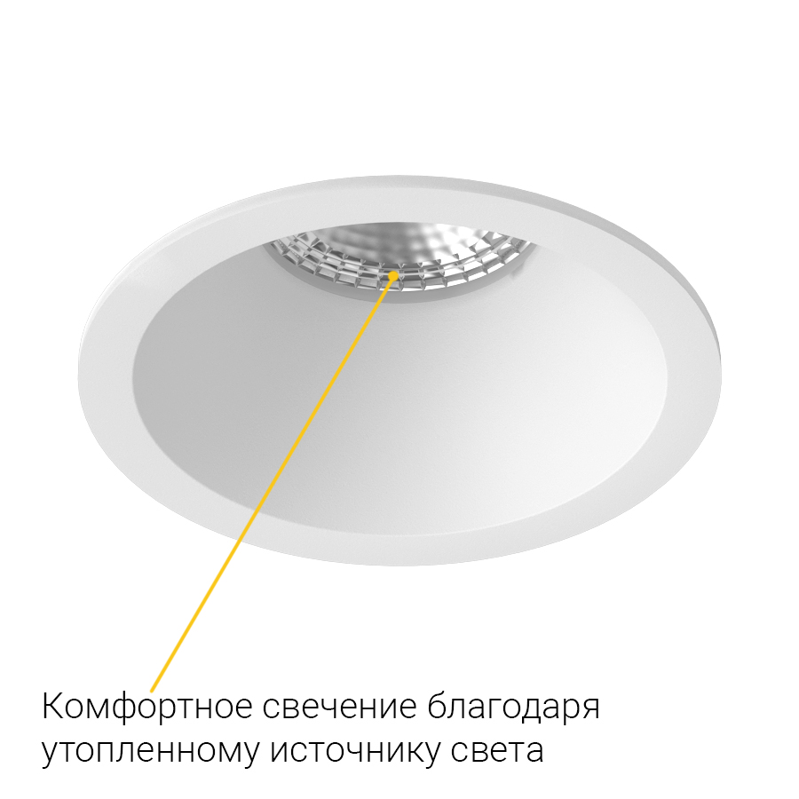 Встраиваемый светильник под сменную лампу Ledron AO1501009 White (2405)