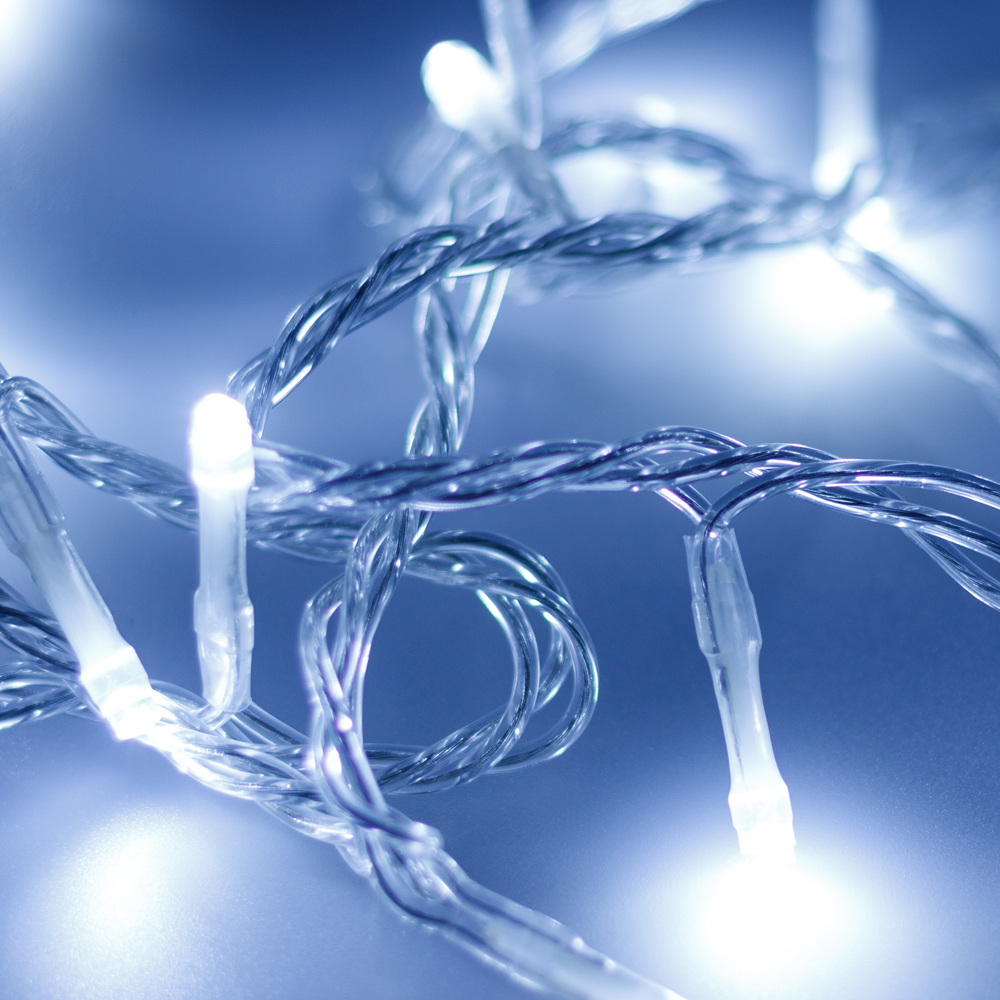 Светодиодная гирлянда ARD-STRING-HOME-5000-CLEAR-50LED-STD WHITE (230V, 3.5W) (Ardecoled, IP20) 025751