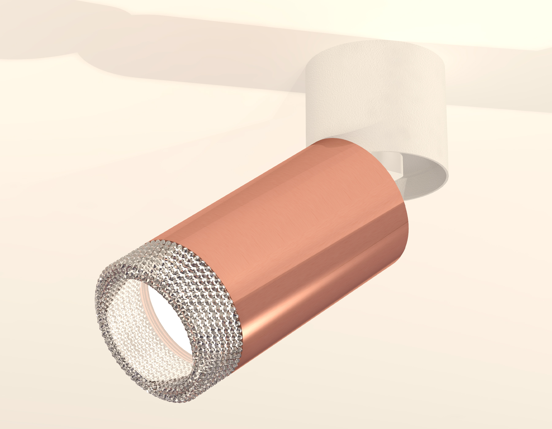Комплект накладного поворотного светильника XM6326031 PPG/WH/CL золото розовое полированное/белый/прозрачный (A2220, C6326, N6150)