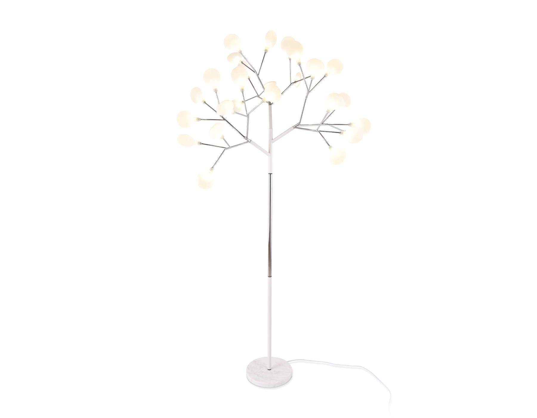 Напольный телескопический светильник со сменной лампой TR3029/27 WH/CH белый/хром G4/27 max 20W D840*1700