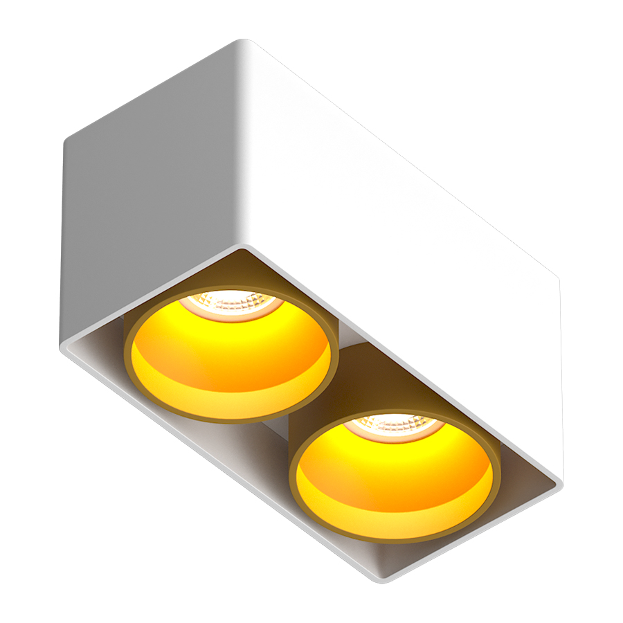 Накладной светильник под сменную лампу Ledron KEA 2 ED GU10 White-Gold (2810)