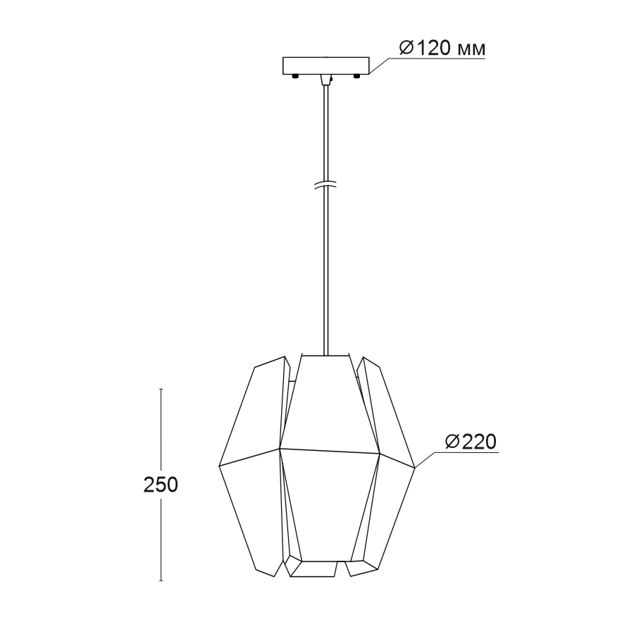 Деревянный подвесной накладной светильник ELEMENT L под сменную лампу (11322)