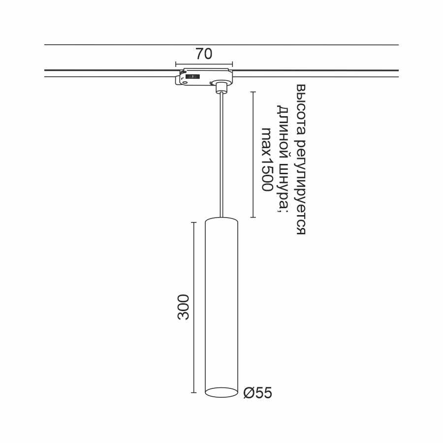 Светодиодный светильник для 3-фазного трека под лампу MJT-1182 Gold (10004)