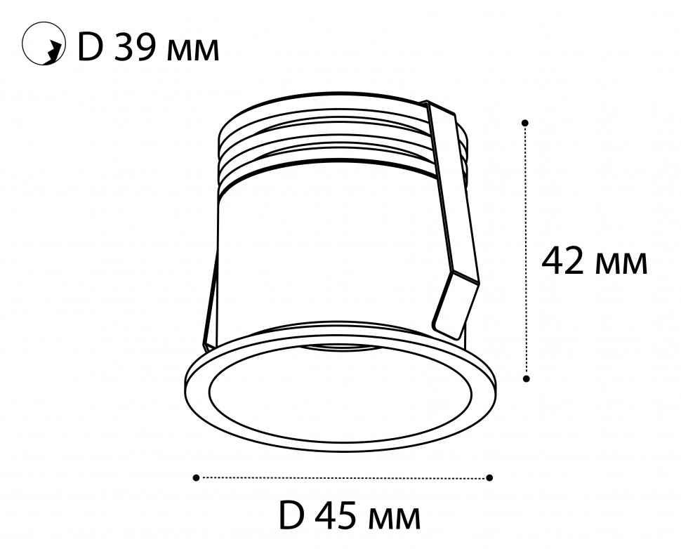 DL 3027 white светильник встраиваемый