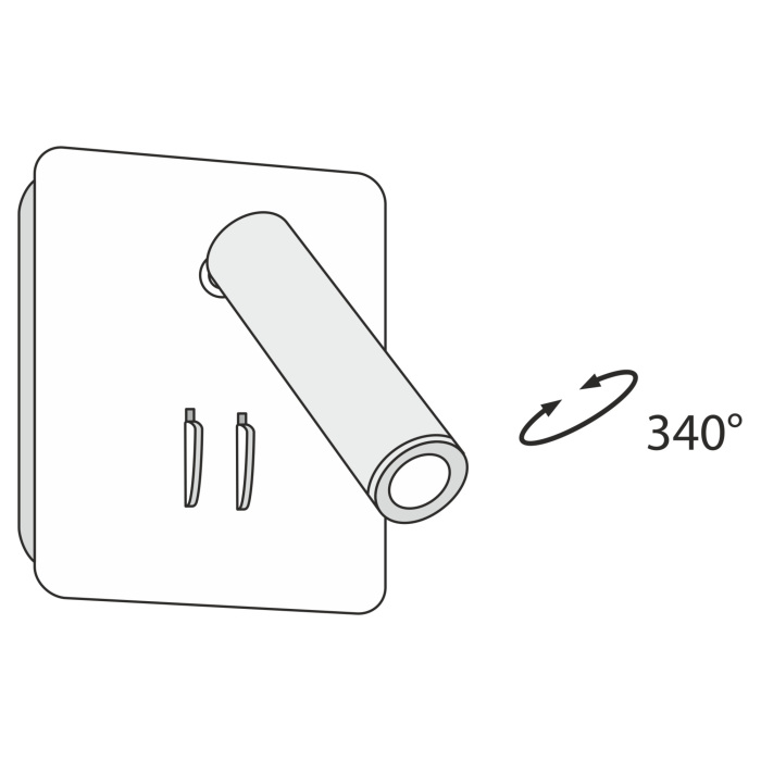 Настенный светильник бра Ios 176 3000К 9Вт IP 20 LED Maytoni Technical C175-WL-01-6W-B (c175-wl-01-6w-b)