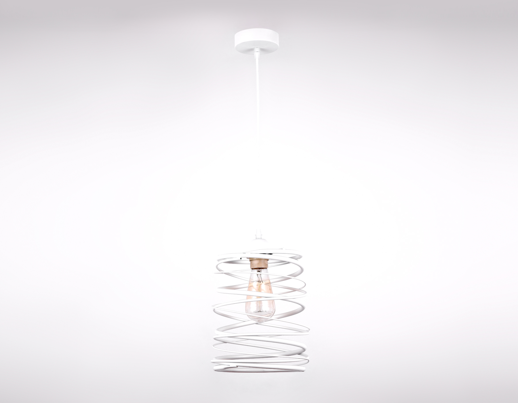 Подвесной светильник в стиле лофт TR8400 WH белый E27 max 60W D210*1060