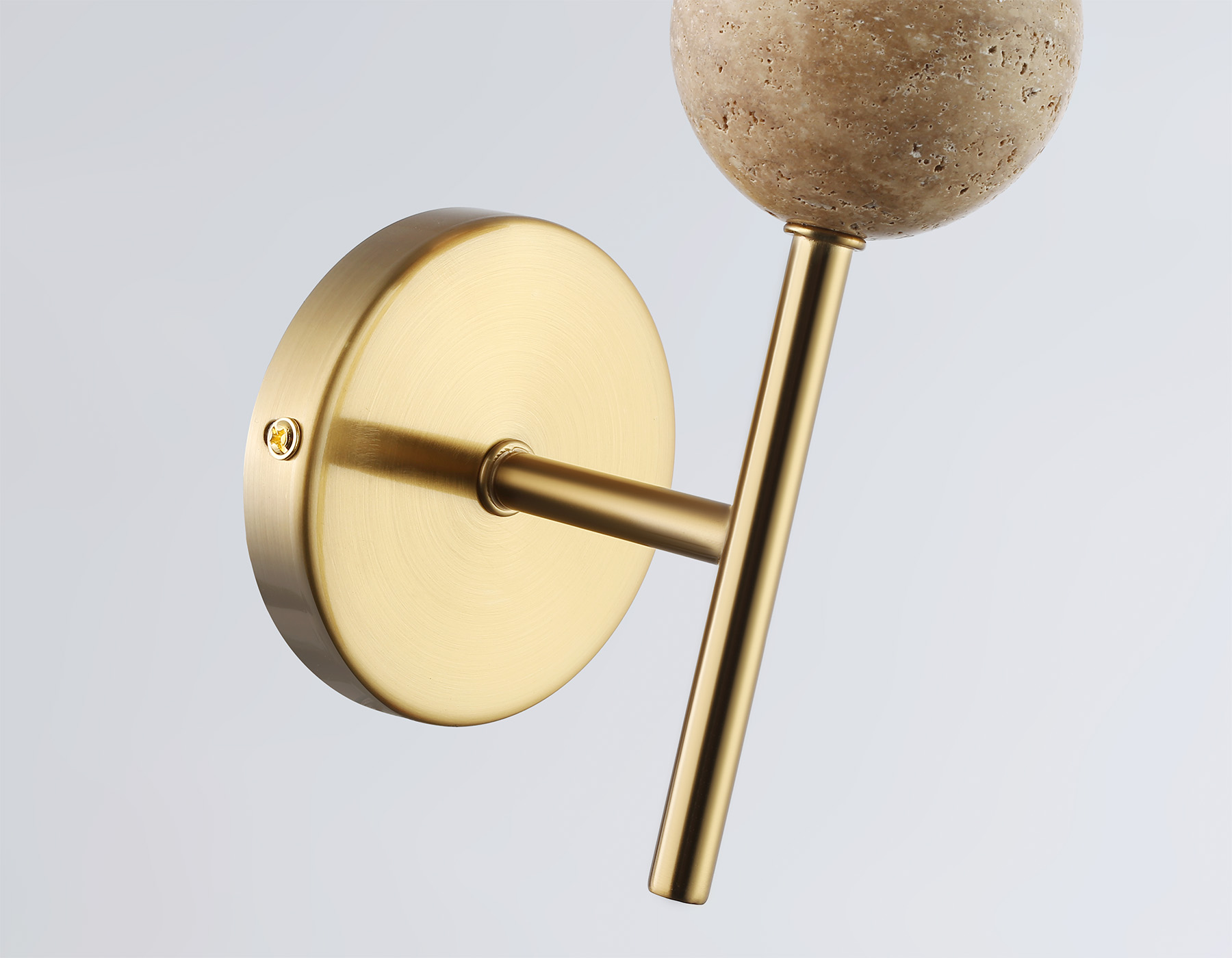 Настенный светильник с мрамором LH53254 BS/FR латунь/белый матовый E14 max 40W 110*100*400