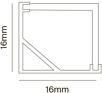 Алюминиевый профиль накладной 16x16 S Maytoni Led Strip ALM009S-2M (alm009s-2m)