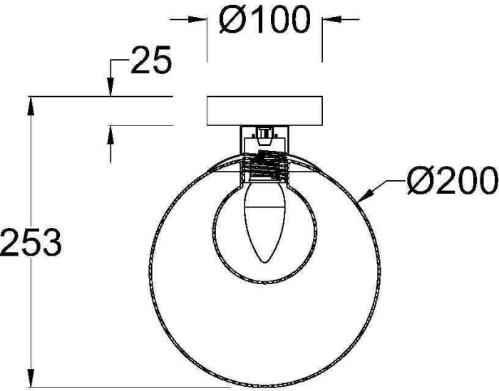 Настенно-потолочный светильник Maytoni Basic form MOD521WL-01G3 (mod521wl-01g3)
