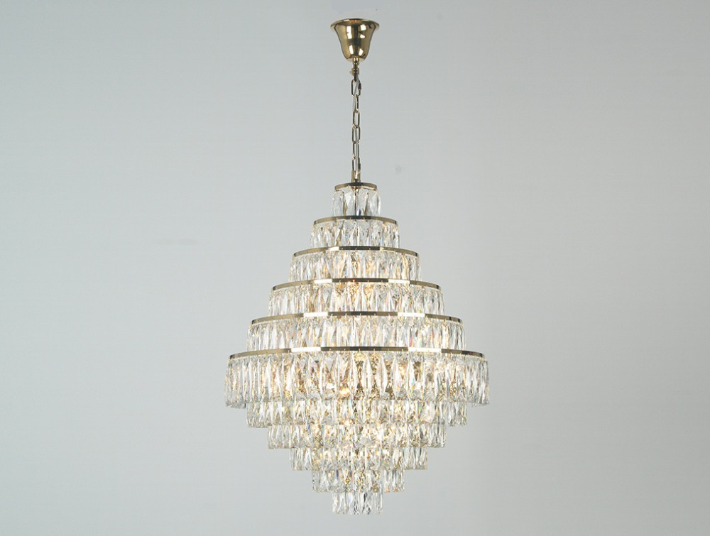 Подвесная люстра хрустальная Newport 10120 1012515C gold (10125_15_c_gold)