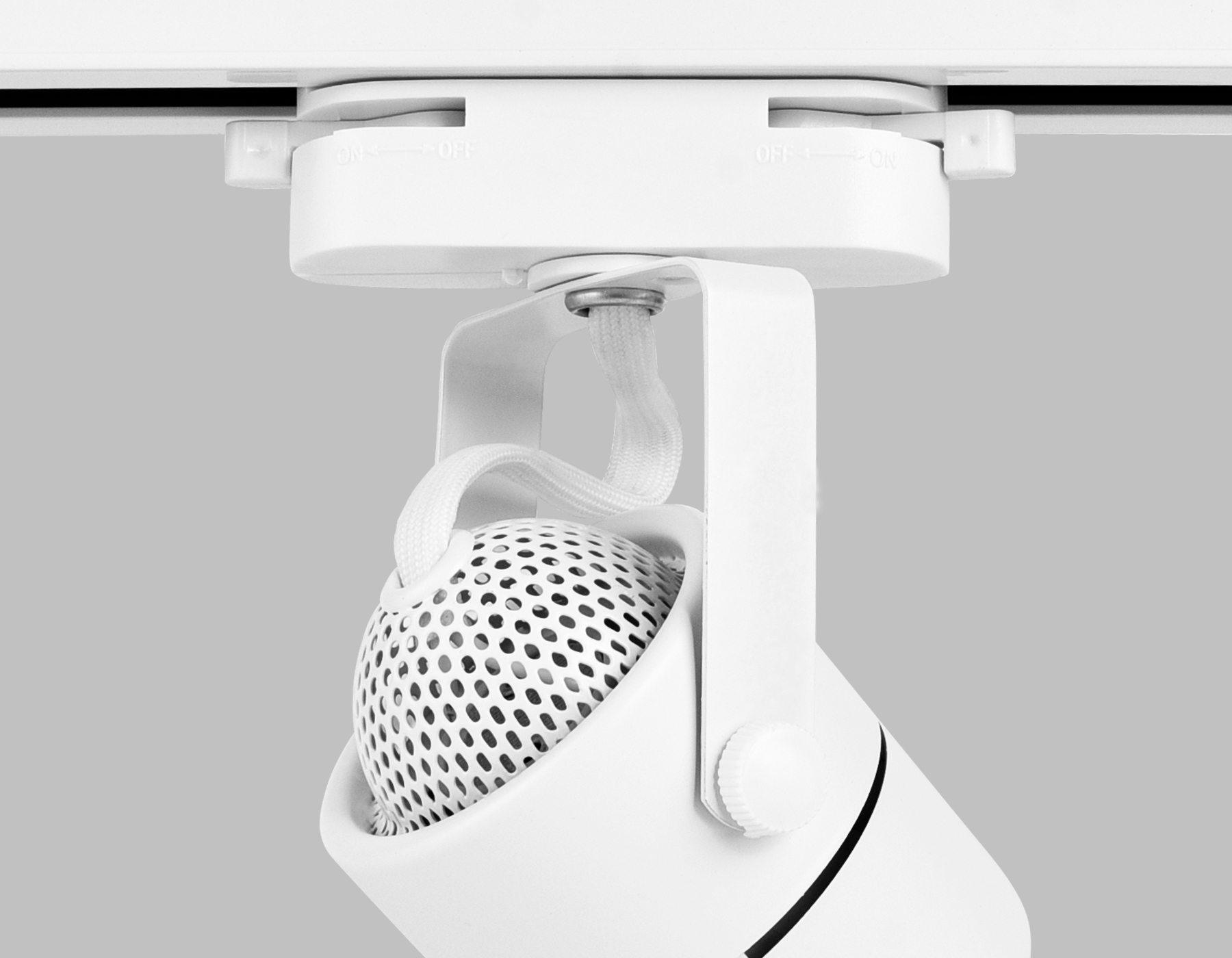 Трековый однофазный светильник со сменной лампой GL5101 WH белый GU10 max 12W