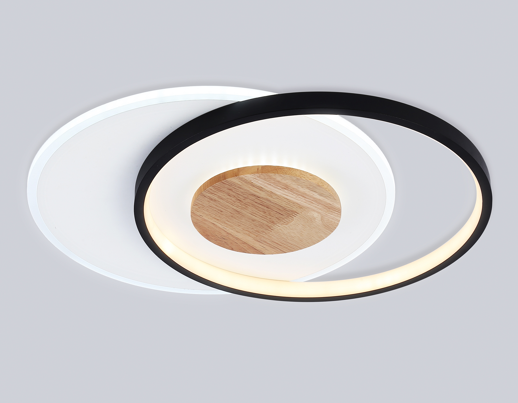 Светильник светодиодный потолочный FL4789 WH/BK/WD белый/черный/дерево 54W 3000-6000K 460*365*45 (без ПДУ)