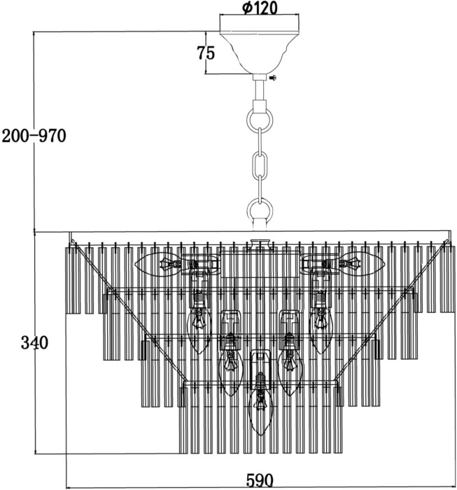 Подвесная люстра Colonne MOD093PL-13BS (mod093pl_13bs)