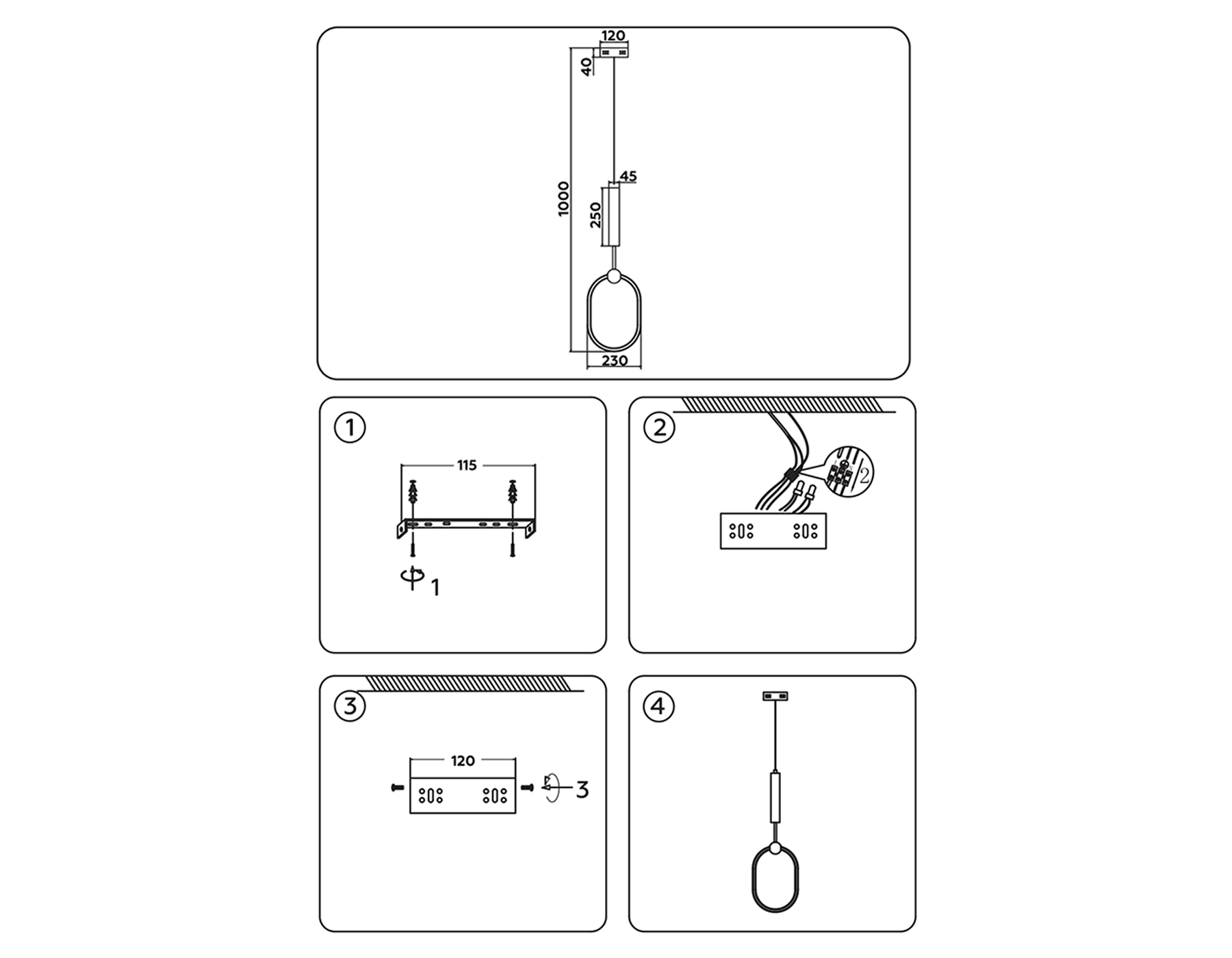 Подвесной светодиодный светильник с пультом FL10577 BK черный 3000K/4200K/6400K 56W 230*16*1000 (ПДУ ИК)