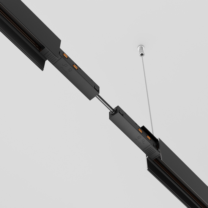 Коннектор питания прямой гибкий 5см Exility черный магнитный Maytoni Technical TRA034CPC-42B-5