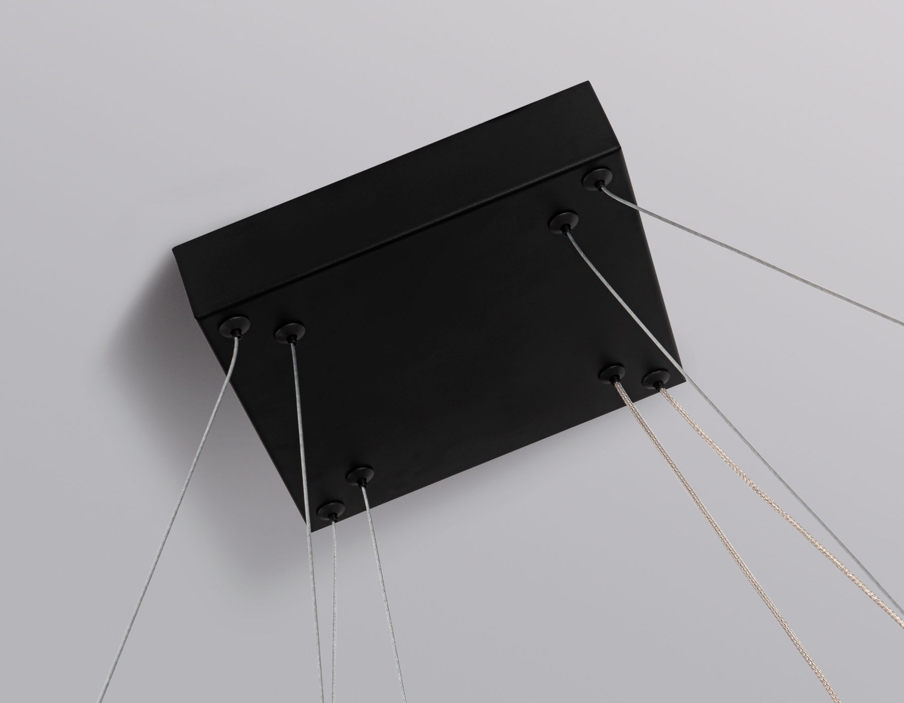 Подвесной светодиодный светильник FL5597/2+8 BK черный 60W 3000K/4200K/6400K 600*600*1300 (без ПДУ)