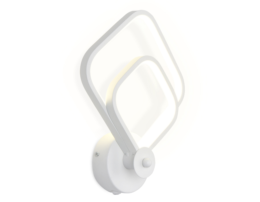 Настенный светодиодный светильник с выключателем FL420 WH белый LED 4200K 20W 280*220*80