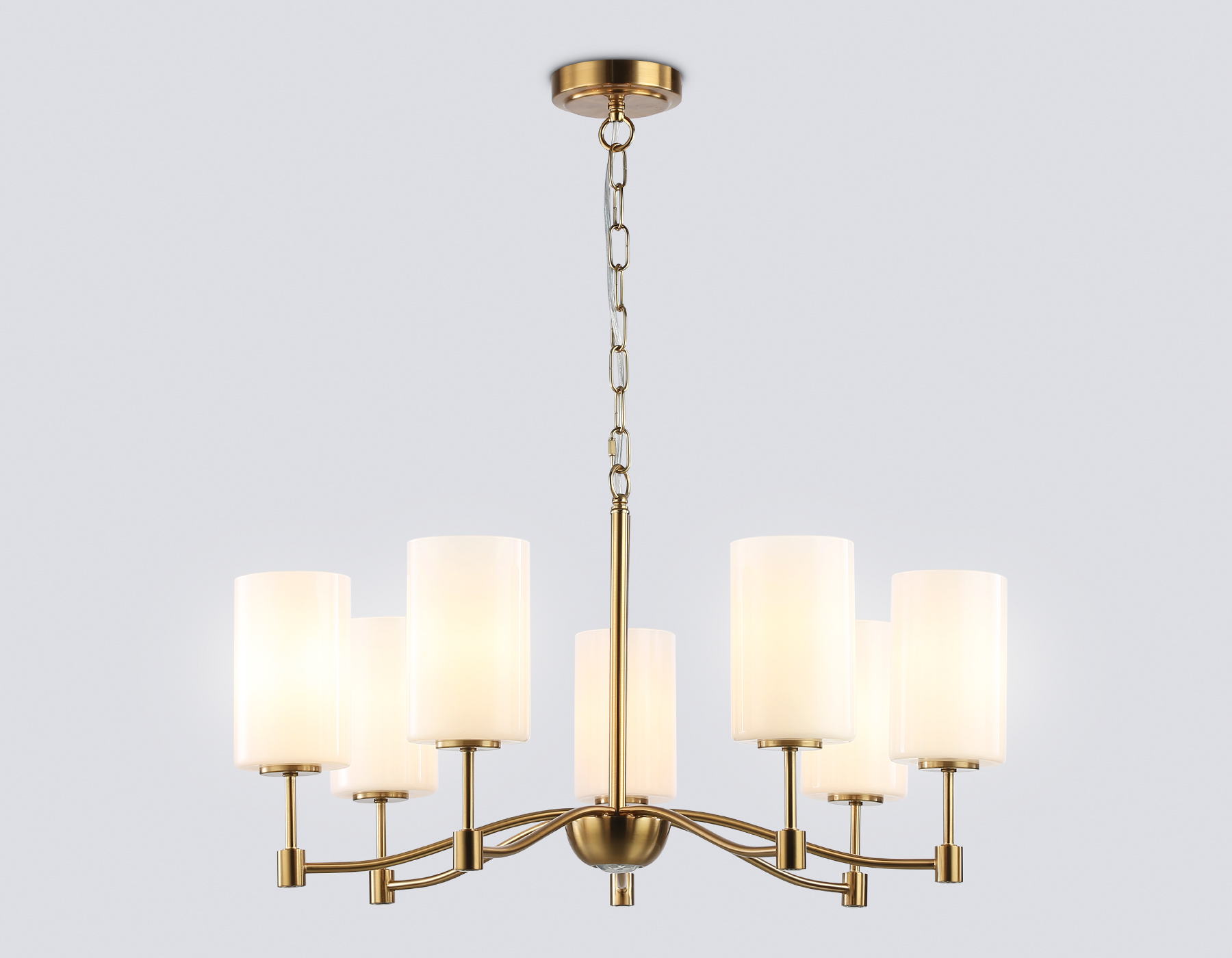 Подвесная люстра LH56053/7 BS/FR латунь/белый матовый E14*7 max 40W D680*950