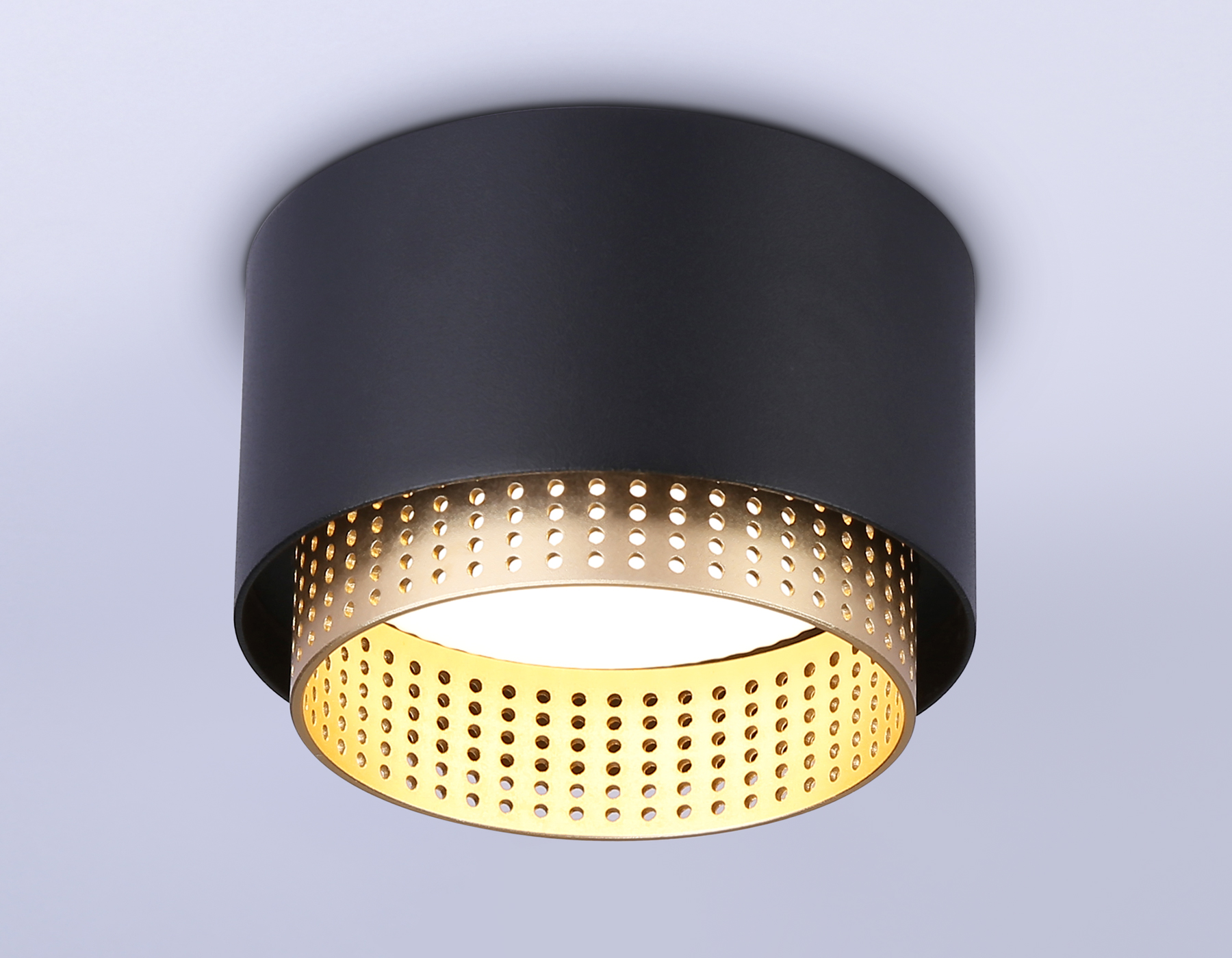 Накладной точечный светильник GX53 TN71275 BK/GD черный/золото GX53 max 12W D95*62