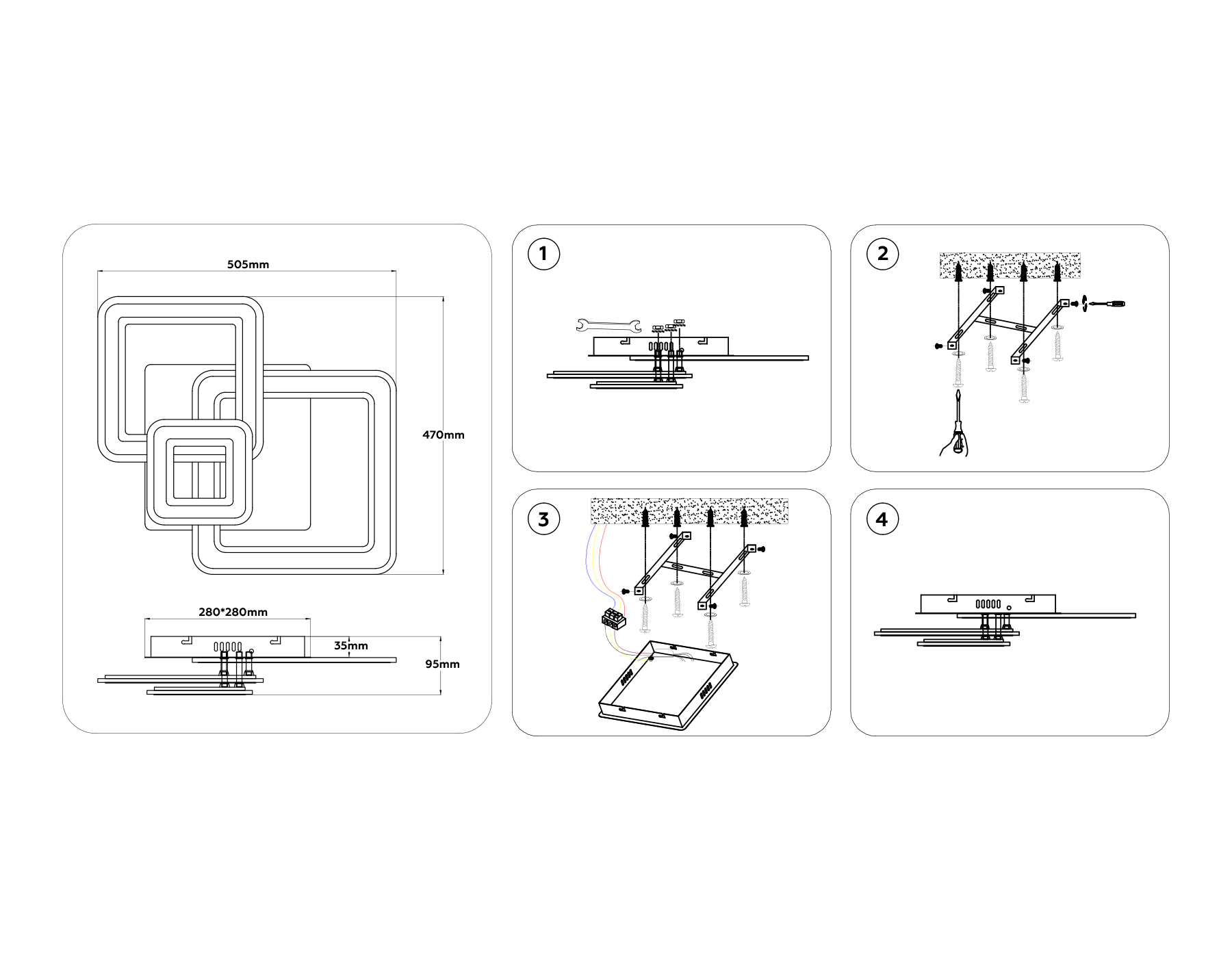 Потолочный светодиодный светильник с пультом FA862 WH белый 79W 505*470*95 (ПДУ РАДИО 2.4)