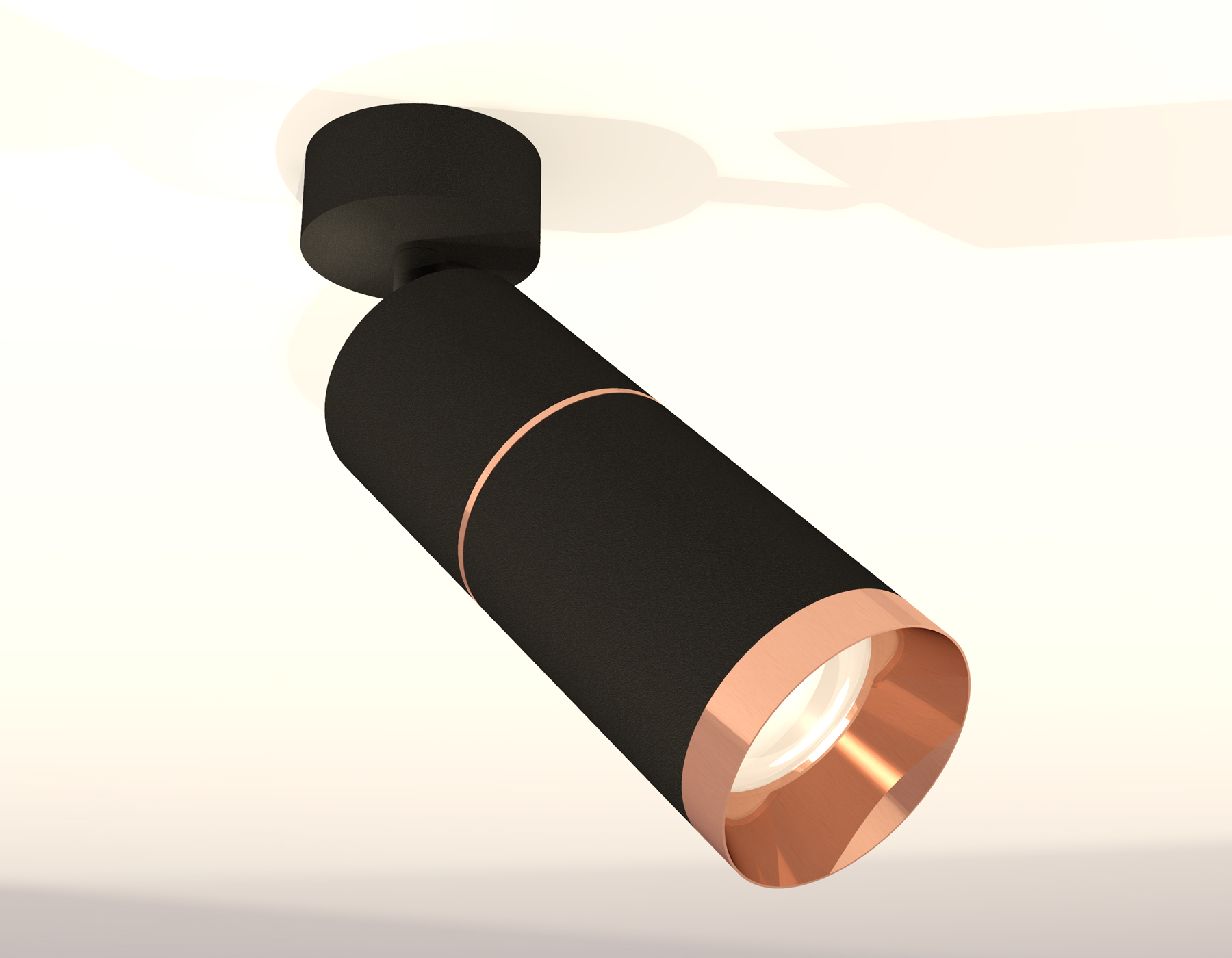 Комплект поворотного светильника XM6313013 SBK/PPG черный песок/золото розовое полированное MR16 GU5.3